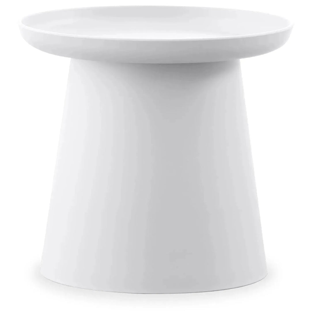 Contemporary plastic side table macaron conceptual design.