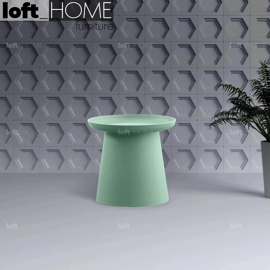 Contemporary plastic side table macaron primary product view.
