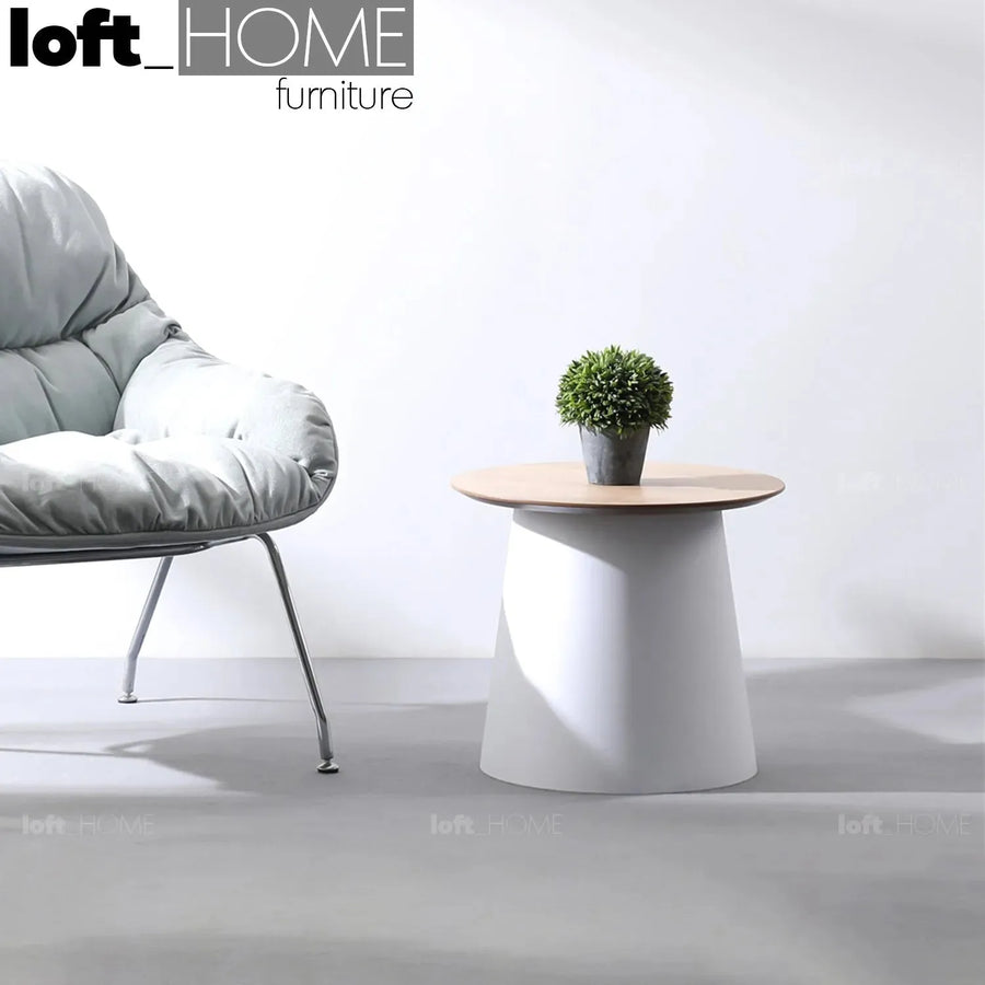Contemporary plastic side table noah primary product view.