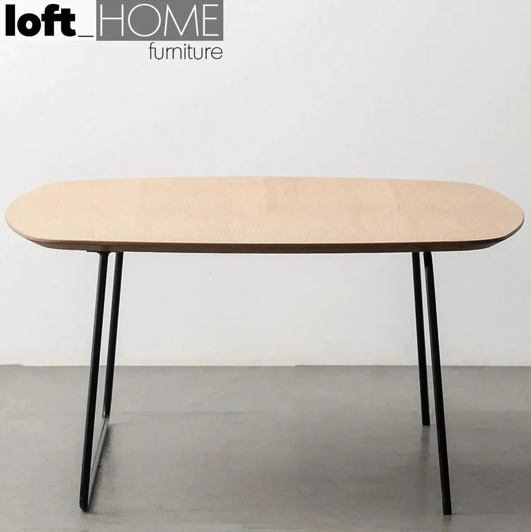 Industrial wood coffee table carlos square in real life style.