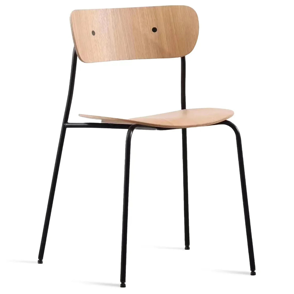 Industrial wood dining chair pavilion av1 in white background.