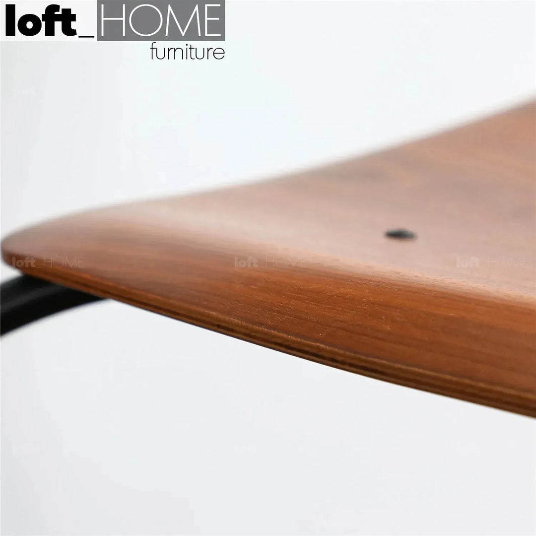 Industrial wood dining chair tambo material variants.