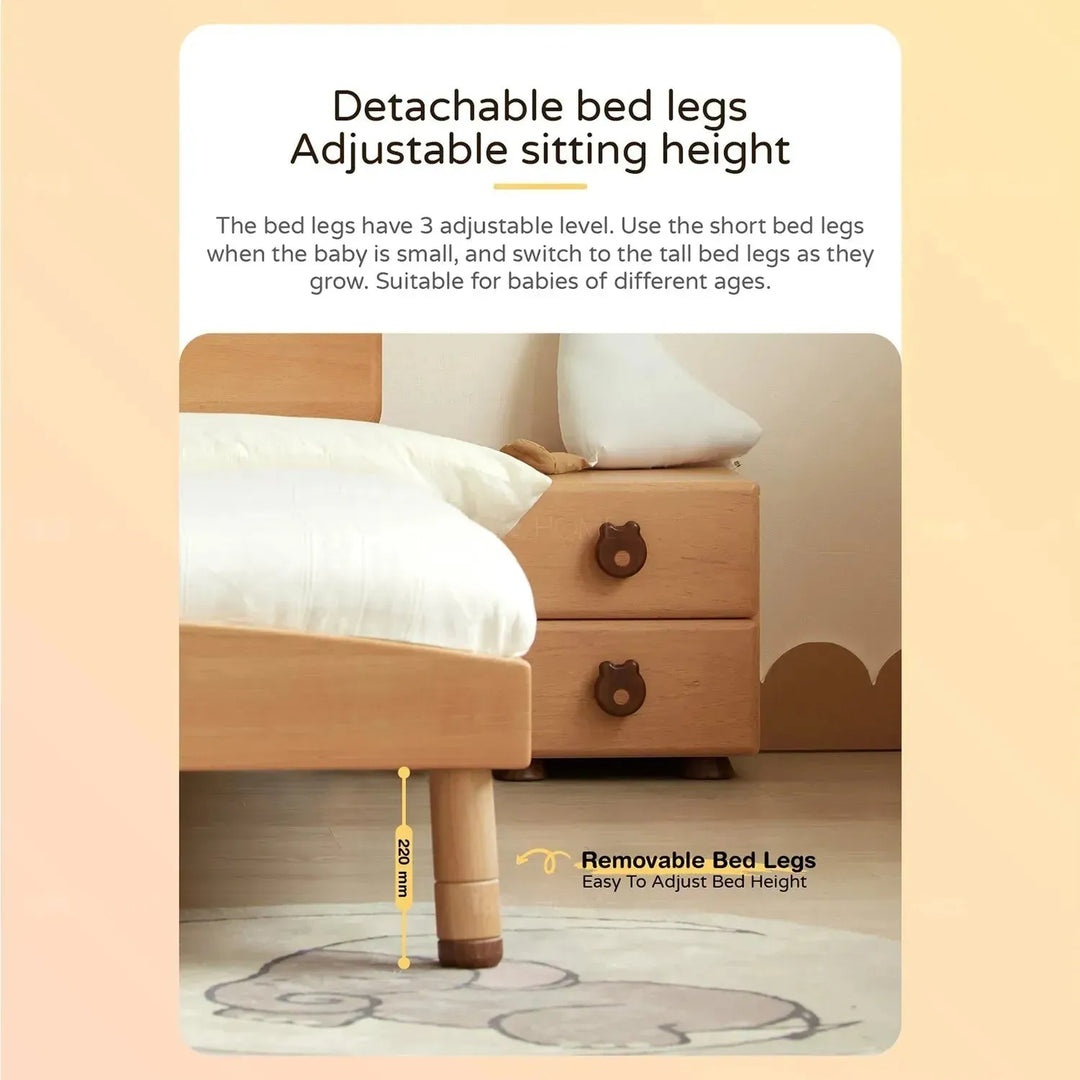 Scandinavian wood kids bed pacman situational feels.