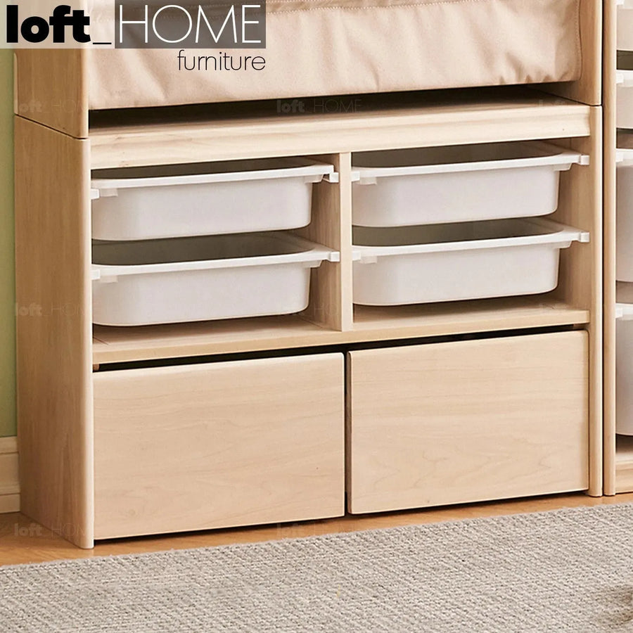 Scandinavian wood kids drawer cabinet twinkle primary product view.