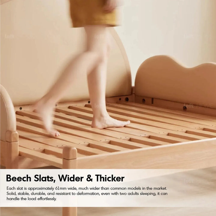 Scandinavian wood kids foldable bed deer environmental situation.