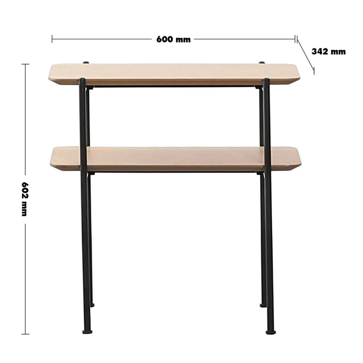 Industrial wood side table carlos size charts.