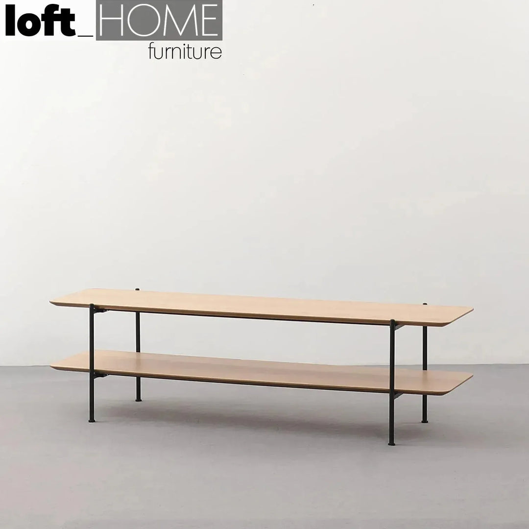 Industrial wood tv console carlos primary product view.
