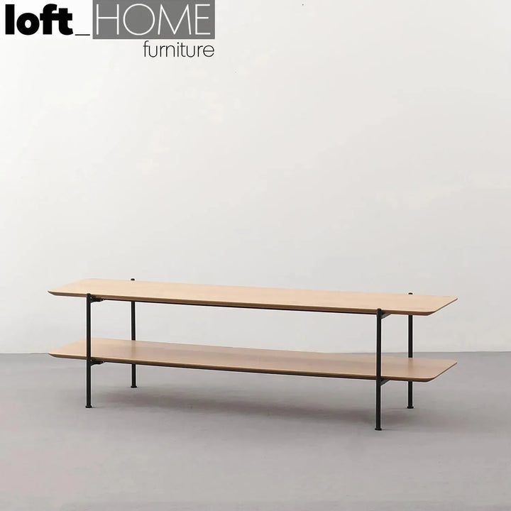 Industrial wood tv console carlos primary product view.