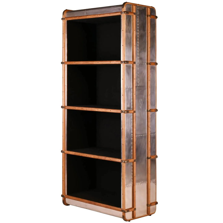 Industrial aluminium bookshelf richards' trunk alu color swatches.