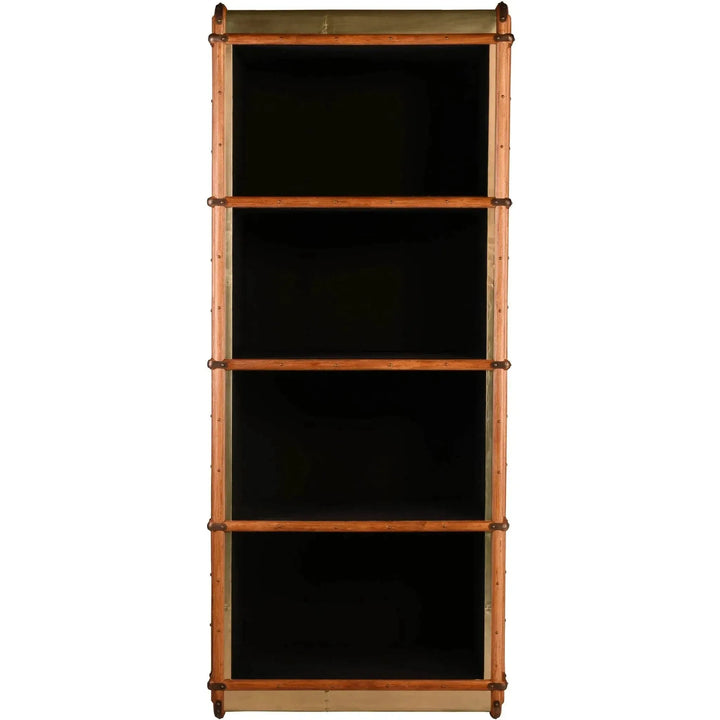 Industrial aluminium bookshelf richards' trunk alu in real life style.