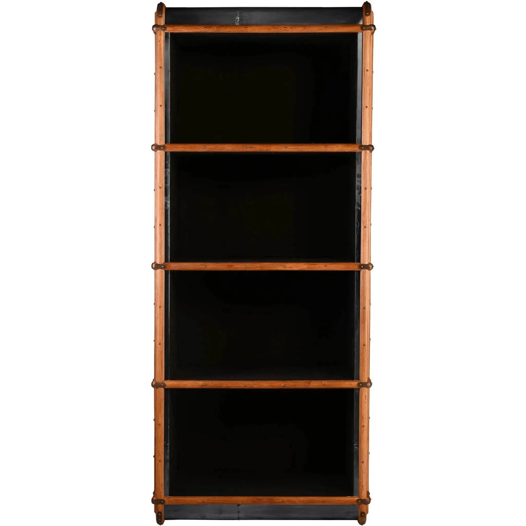Industrial aluminium bookshelf richards' trunk alu material variants.