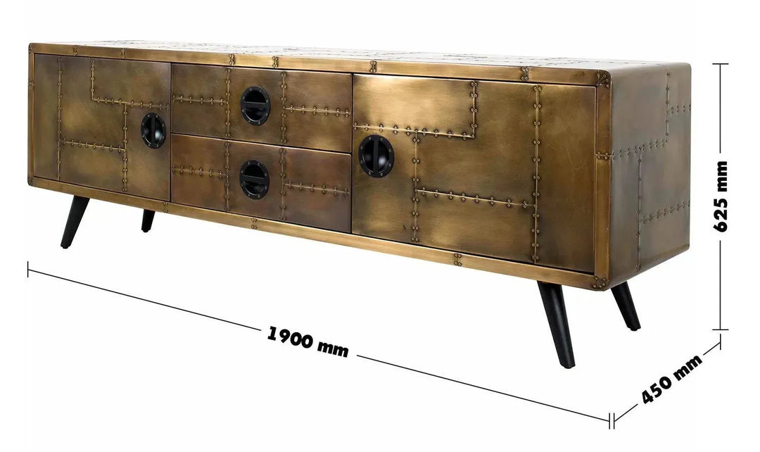 Industrial aluminium tv console jetbrass size charts.