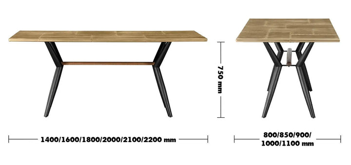 Industrial brass dining table lucien brass size charts.