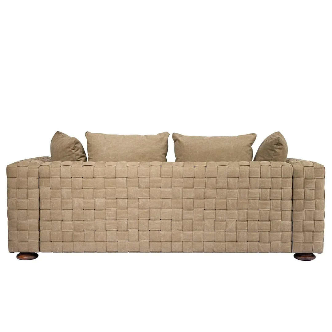 Vintage canvas 3 seater sofa martin in real life style.
