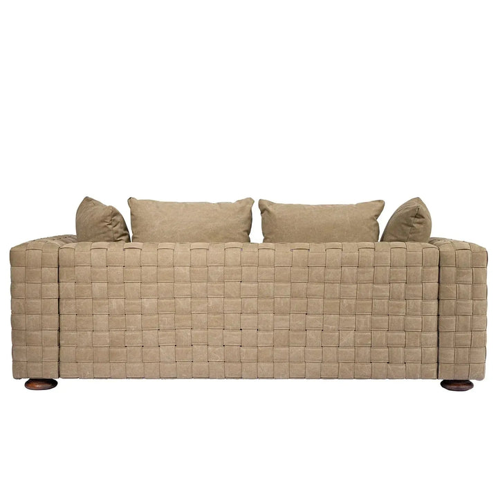 Vintage canvas 3 seater sofa martin in real life style.