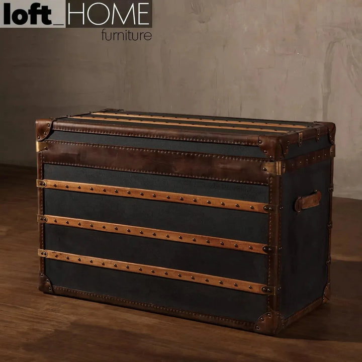 Vintage canvas cabinet cowboy with context.