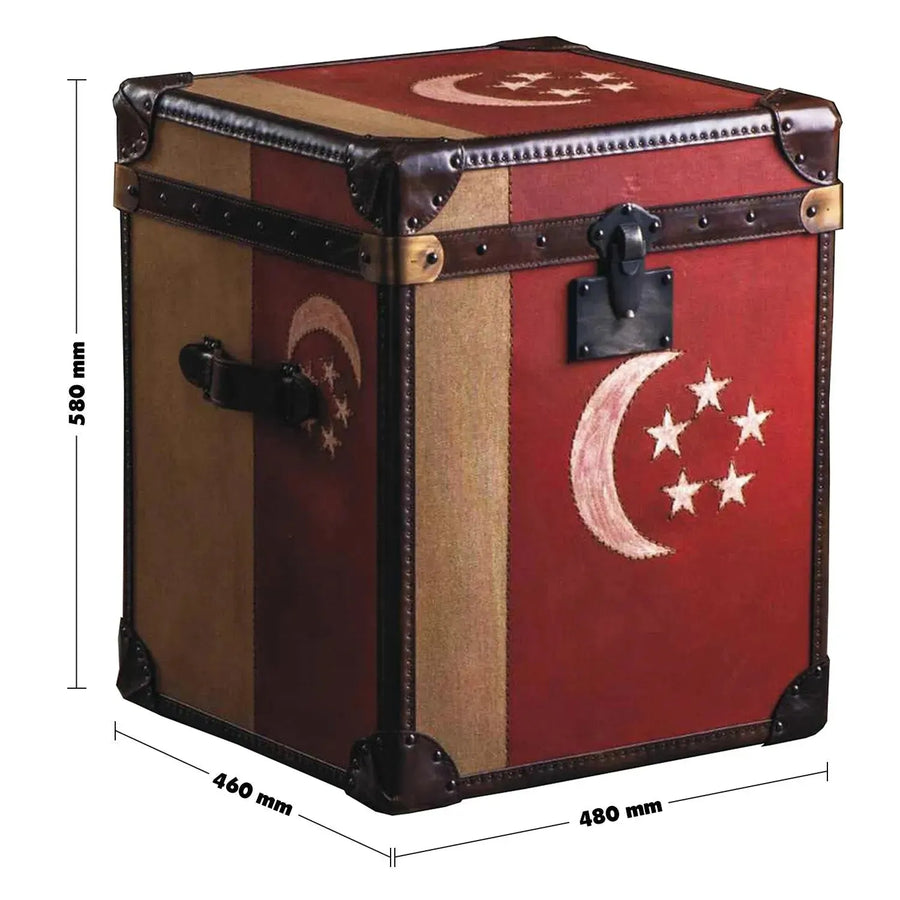 Vintage canvas side table singapore primary product view.