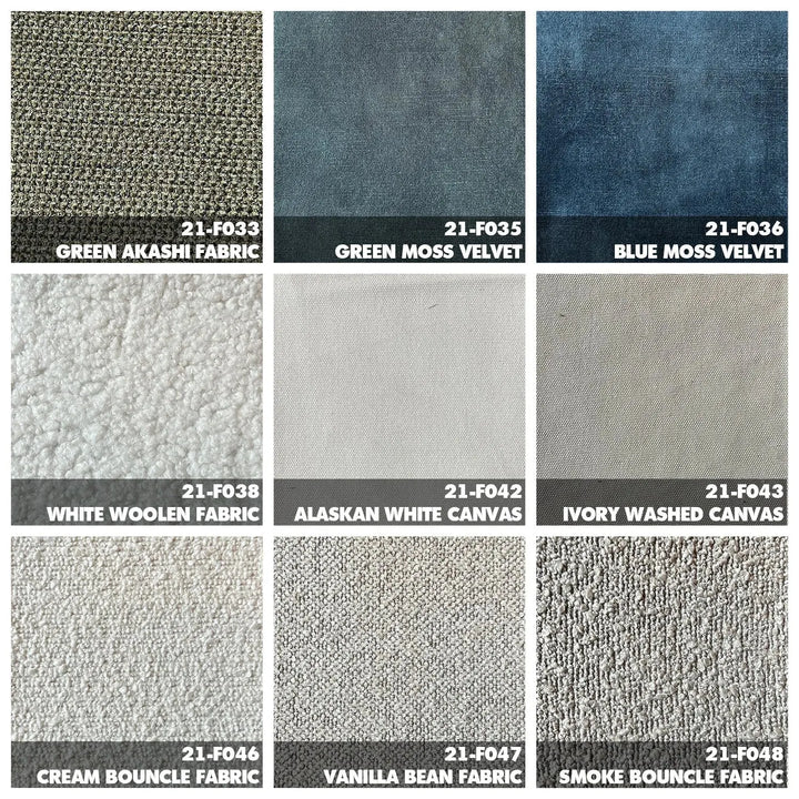 Scandinavian fabric 1 seater sofa akashi material variants.