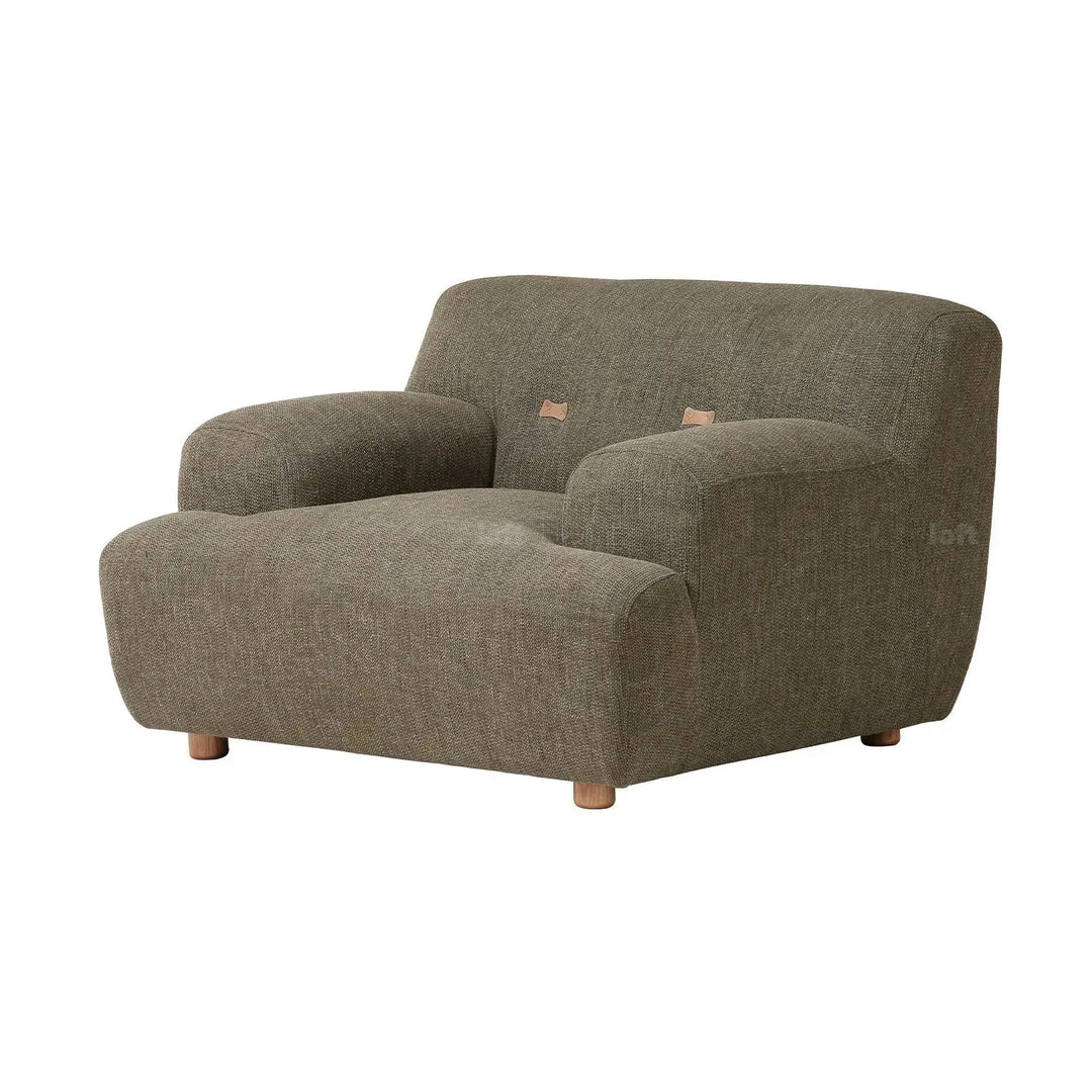 Scandinavian fabric 1 seater sofa akashi in details.