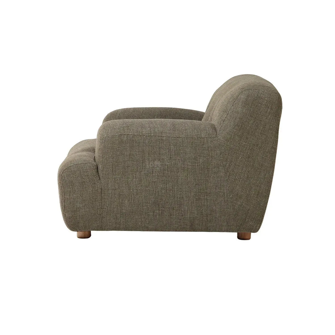 Scandinavian fabric 1 seater sofa akashi with context.