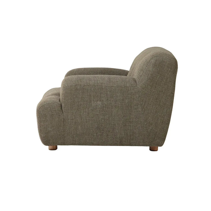 Scandinavian fabric 1 seater sofa akashi with context.