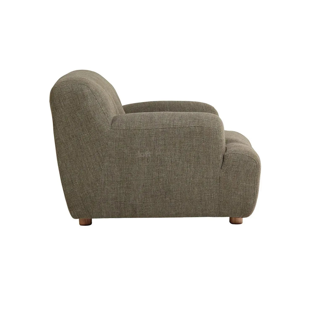 Scandinavian fabric 1 seater sofa akashi in still life.