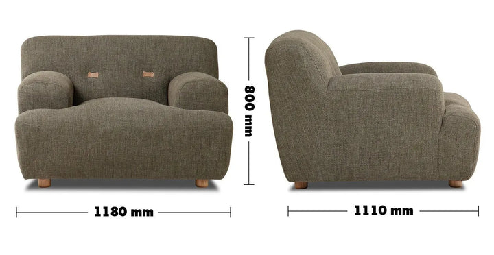 Scandinavian fabric 1 seater sofa akashi size charts.