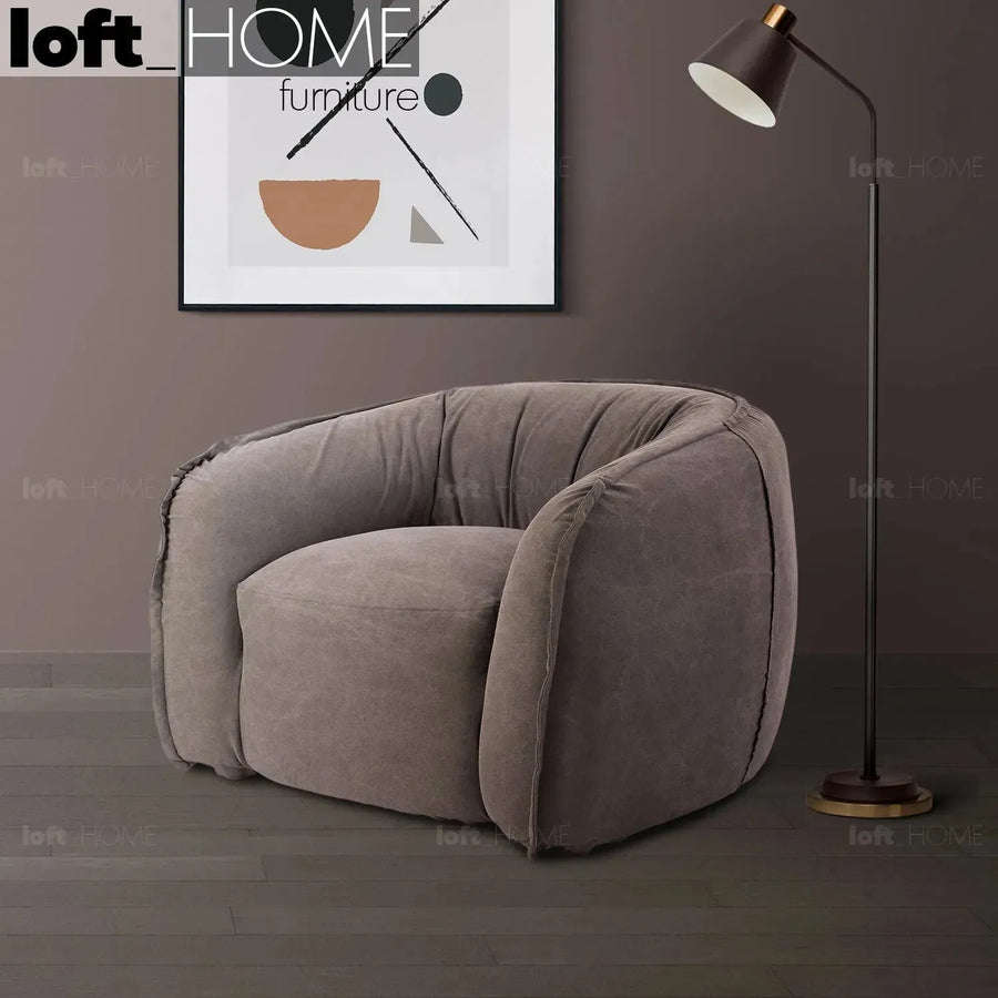 Vintage fabric 1 seater sofa arlo primary product view.