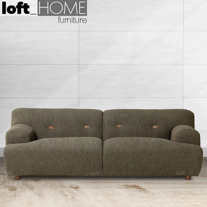 Scandinavian fabric 3 seater sofa akashi primary product view.