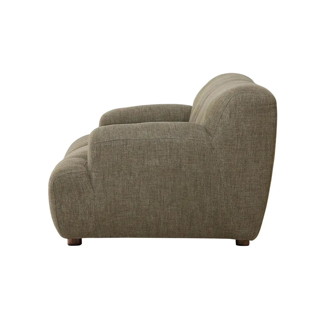 Scandinavian fabric 3 seater sofa akashi with context.