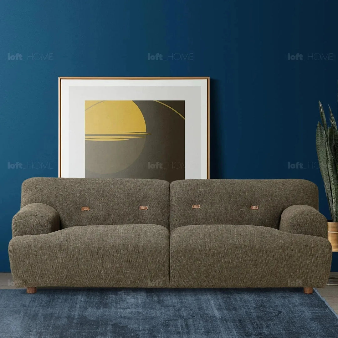 Scandinavian fabric 3 seater sofa akashi in real life style.
