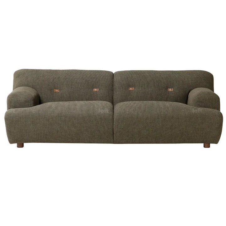 Scandinavian fabric 3 seater sofa akashi in close up details.