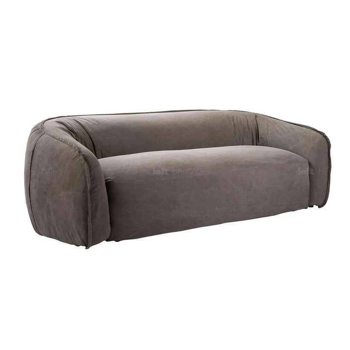 Vintage fabric 3 seater sofa arlo in close up details.