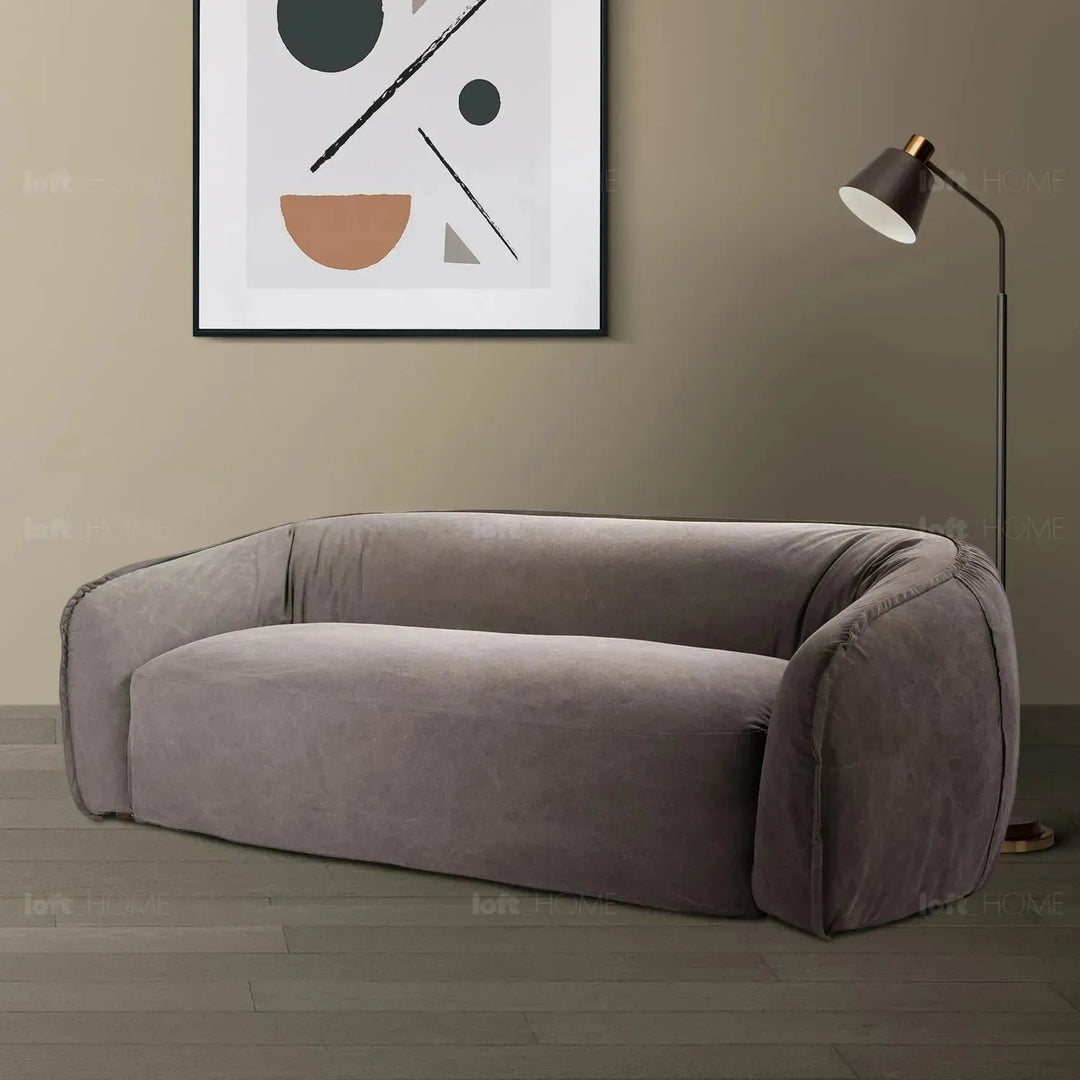 Vintage fabric 3 seater sofa arlo with context.