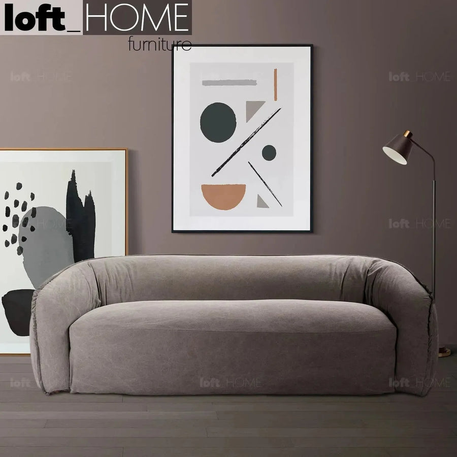 Vintage fabric 3 seater sofa arlo primary product view.