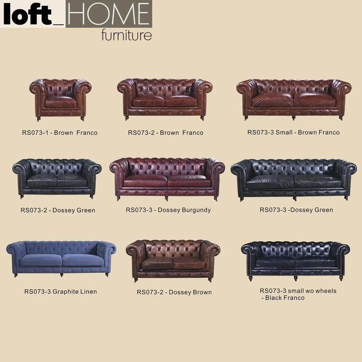 Vintage fabric 3 seater sofa graphite linen in real life style.
