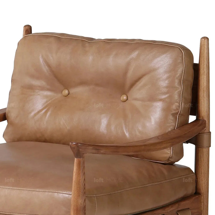 Scandinavian genuine leather 1 seater sofa bucky environmental situation.