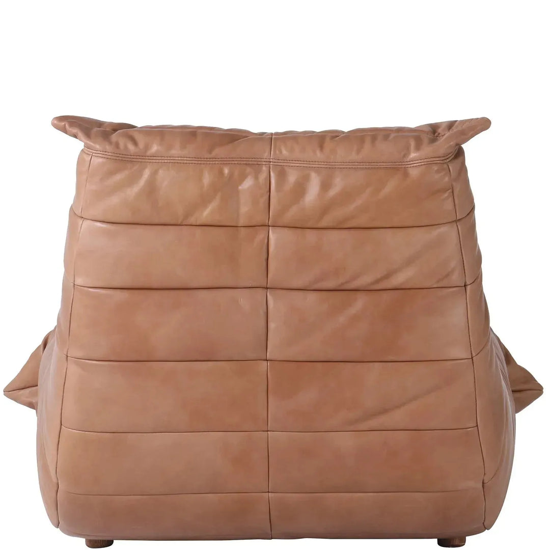 Vintage genuine leather 1 seater sofa cater in real life style.