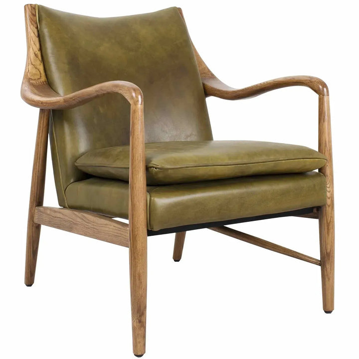 Vintage genuine leather 1 seater sofa cowboy in still life.