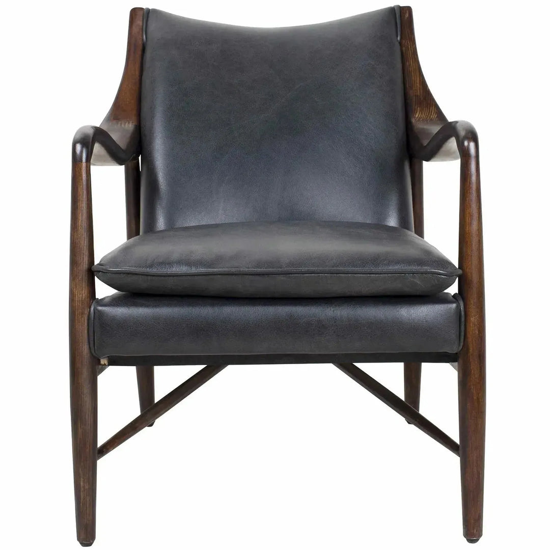 Vintage genuine leather 1 seater sofa cowboy conceptual design.