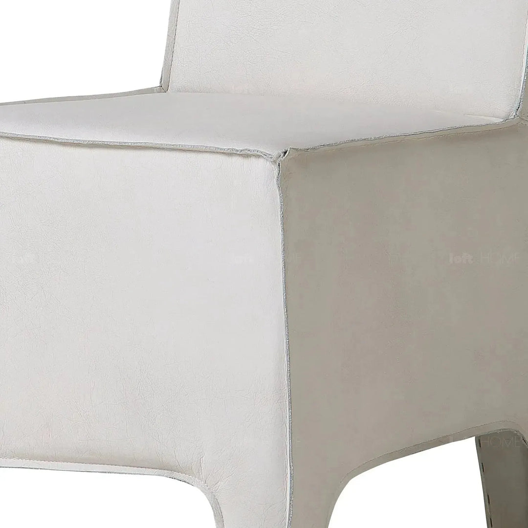 Vintage genuine leather 1 seater sofa cube environmental situation.