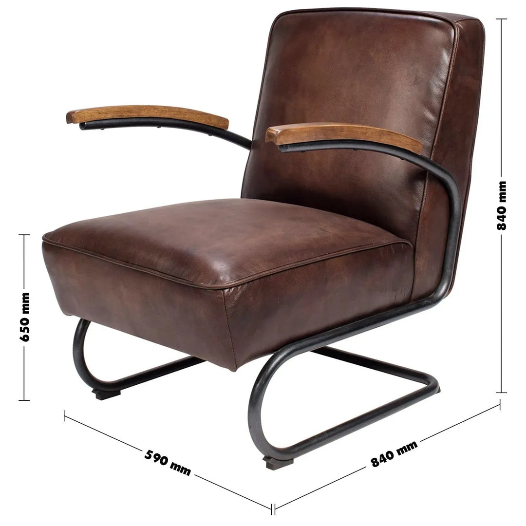 Industrial genuine leather 1 seater sofa dave size charts.