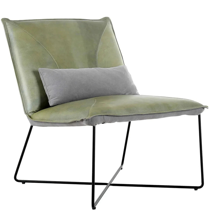 Industrial genuine leather 1 seater sofa franco in white background.