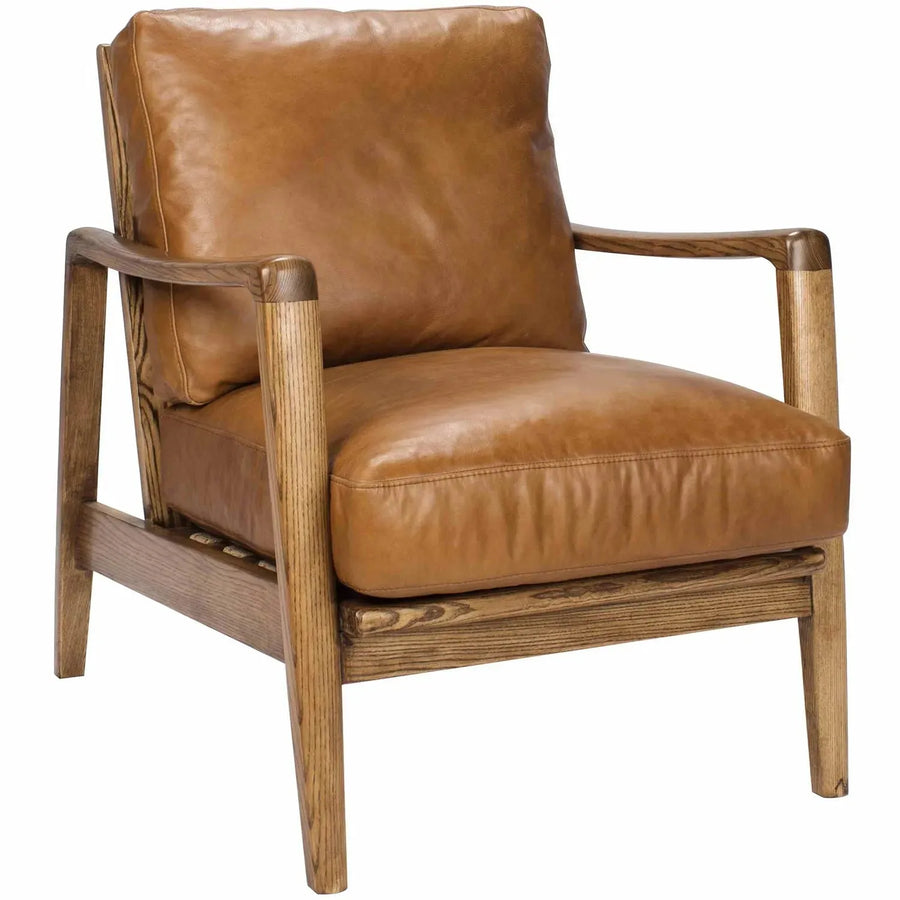 Vintage genuine leather 1 seater sofa kaprys primary product view.