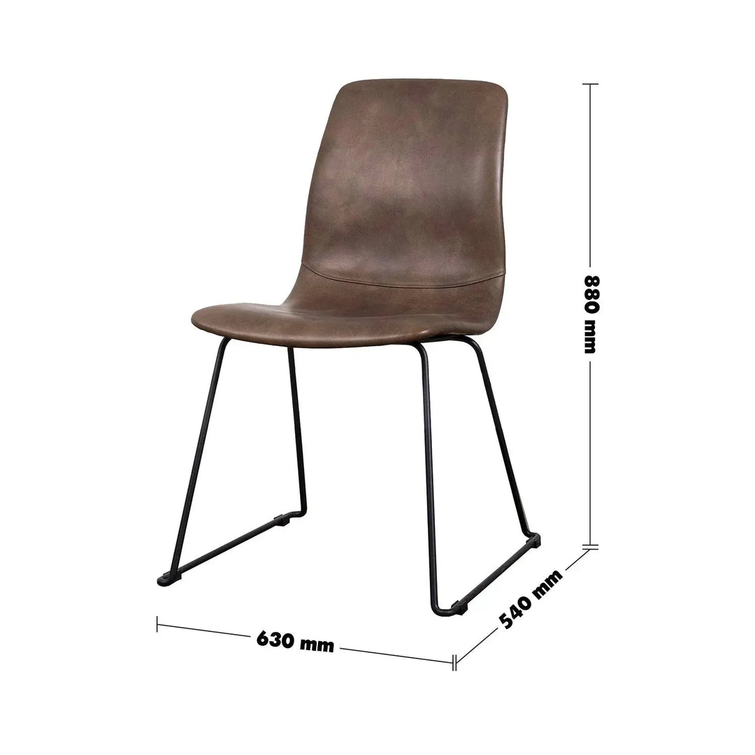 Industrial genuine leather dining chair oakley ii size charts.