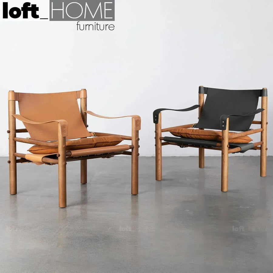 Scandinavian leather 1 seater sofa sirocco primary product view.
