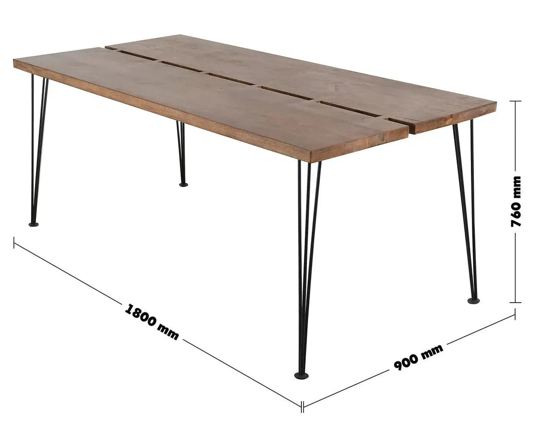 Industrial rubber wood dining table dovetail size charts.