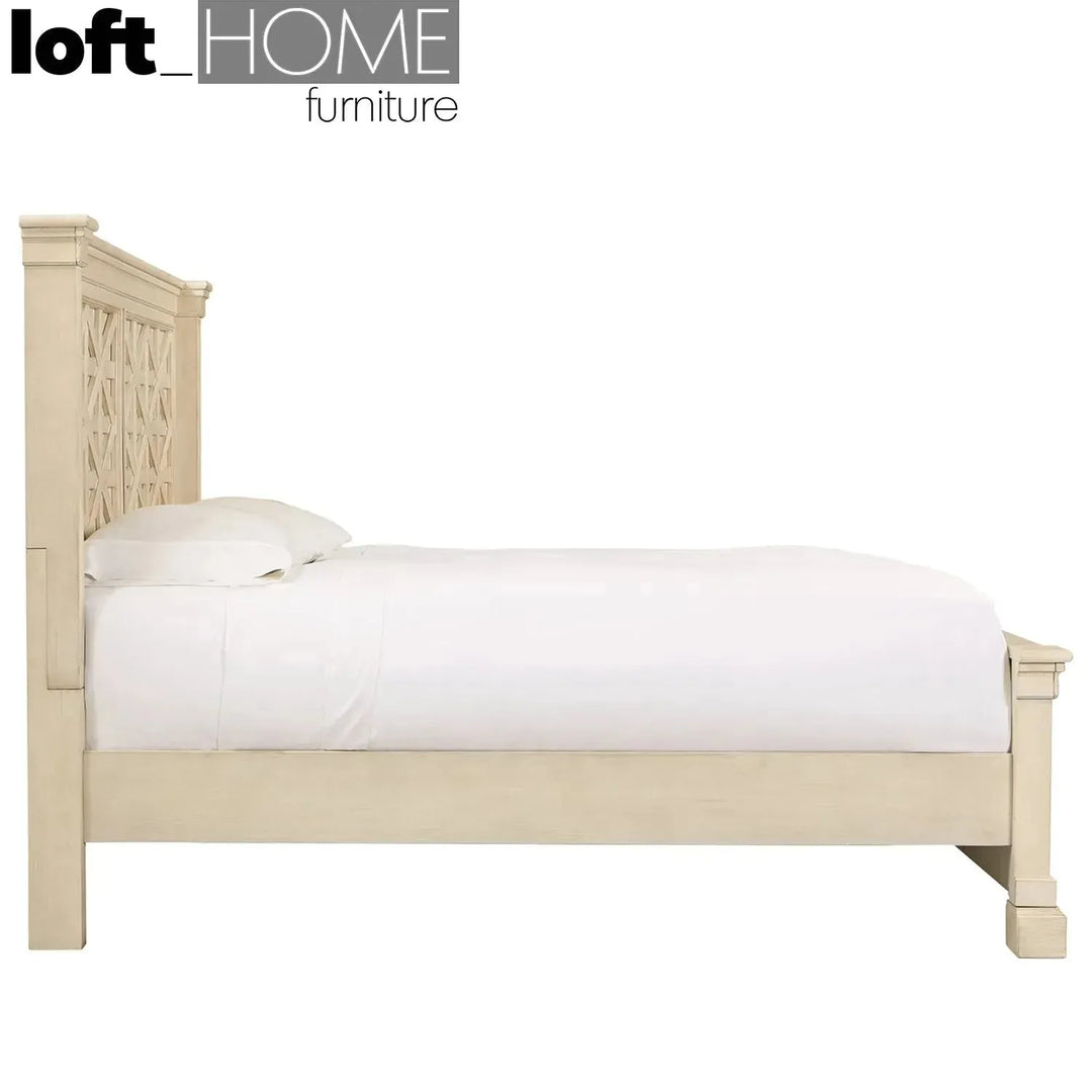 Vintage wood bed frame bolanburg asia queen conceptual design.
