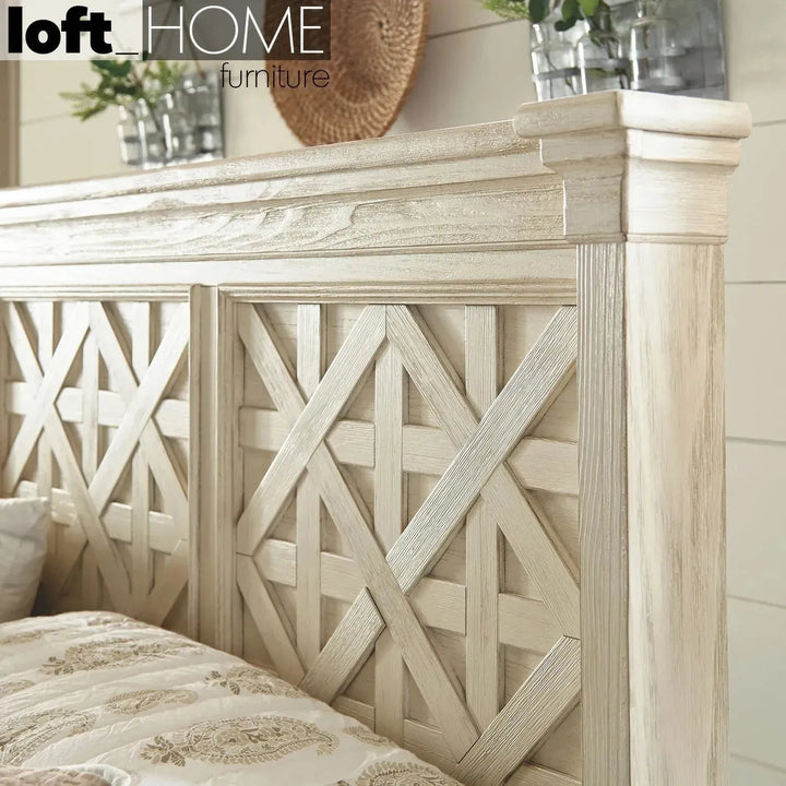 Vintage wood bed frame bolanburg asia queen material variants.