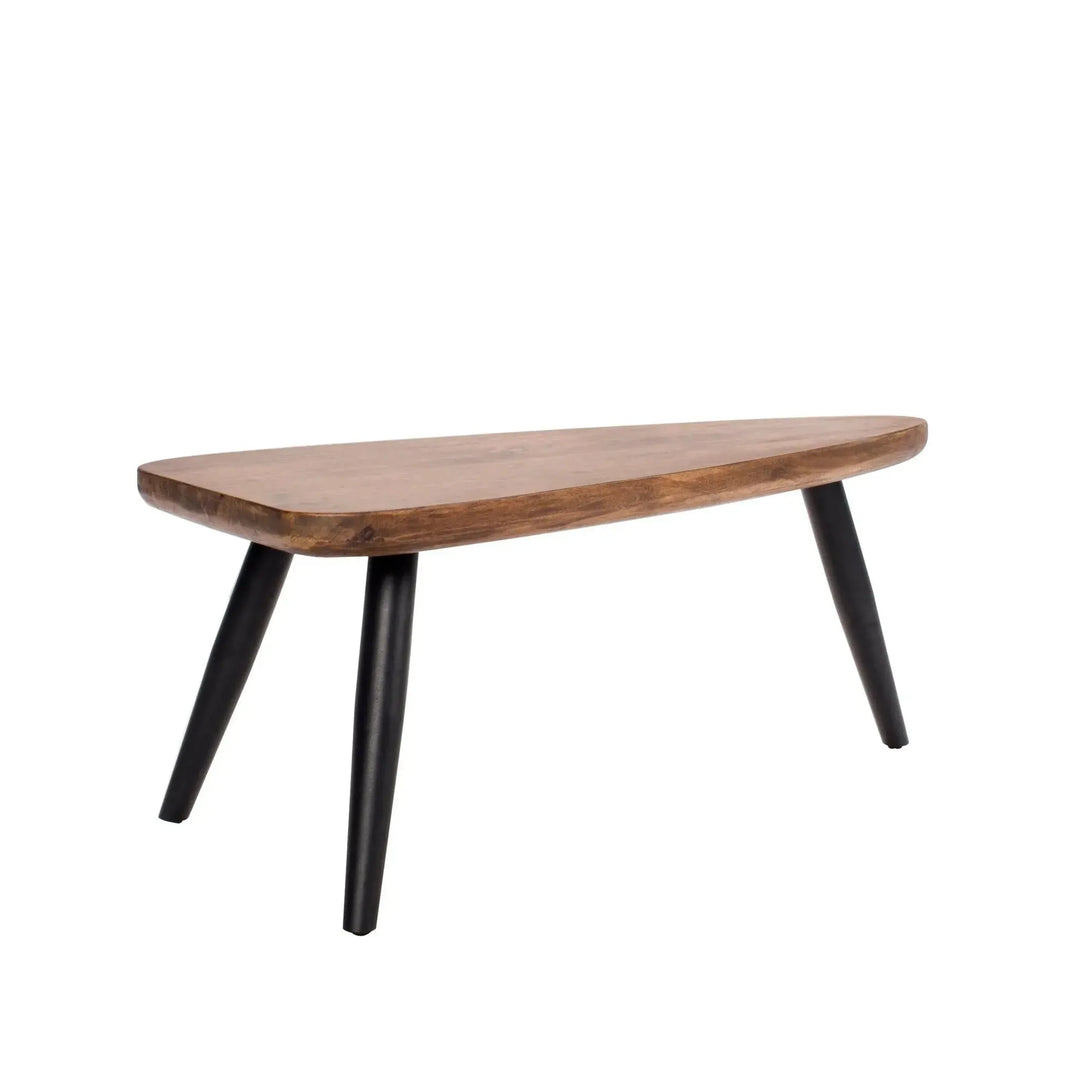 Industrial wooden coffee table greyash in real life style.